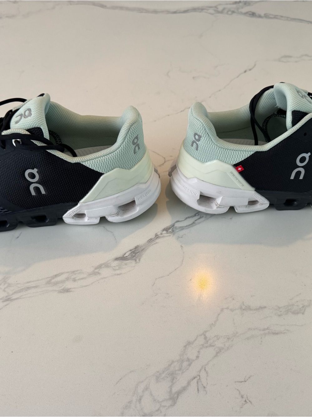 On Running Women's Black & Light Mint Cloud Sneakers - Picture 5 of 7